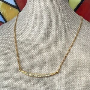 47 Elegant Gold Adjustable Necklace with Crystal Accents